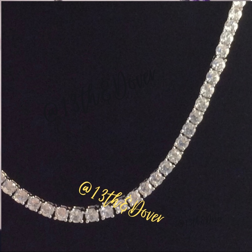 18k Tennis Necklace - Picture 12 of 16